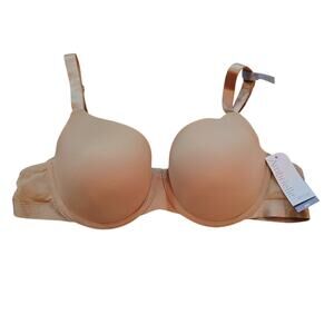 New Ambrielle Bra Womens 40C Flex Lightly Lined Full Coverage Tan Nude Beige